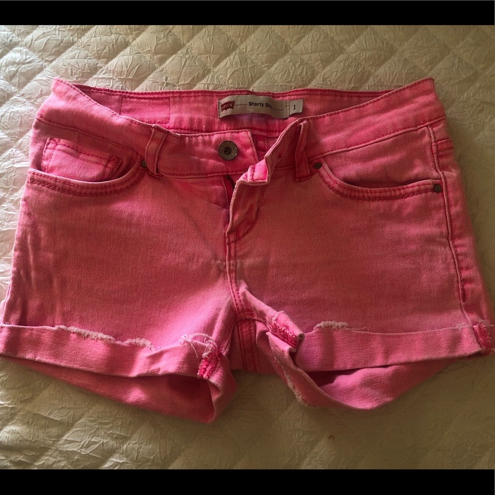 Hot pink Levi shorts